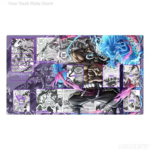 One Piece Kaido TCG Playmat with Zones Large Desk Mat for Card Game