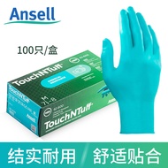 Ready Stock Ansell Ansell 92-600 Disposable Gloves Nitrile Thickened Laboratory Nitrile Food Gloves