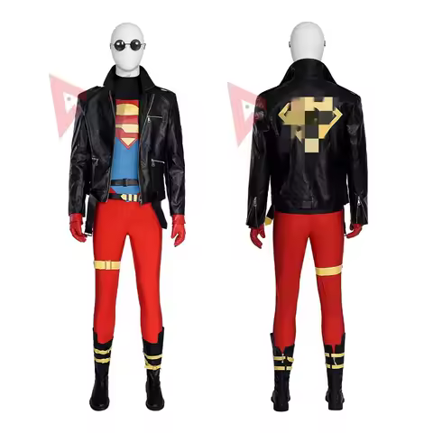 New Kenting Conneries Cosplay Costume Jumpsuit Coat Glass Boots To Choose For Super Boy Men Custom M