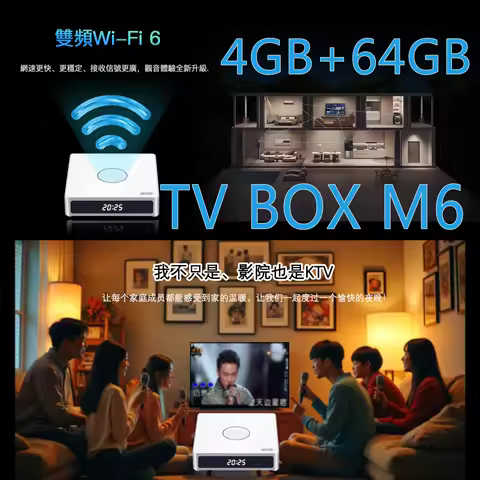 [Genuine]IMETBOX M6 TV Box 2025 64GB with Vioce Control Wifi 6 8K HD Smart TV Box Hot in Korea Singa