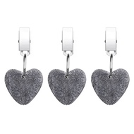 lengyou 3Pcs Tablecloth Clip Heart-shaped Tight Windproof Anti-crack Polished Fixed Marble Sturdy Di