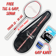 ( Promo Sudah Terpasang senar 28lbs ) Raket badminton Lining Windstorm 72 Original RKT190 Raket Tanp