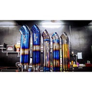 [READYSTOCK] KIT RACING🇹🇭🐵 Titanium Exhaust Muffler Inlet 2.5Inch Outlet (3/3.5/4Inch)