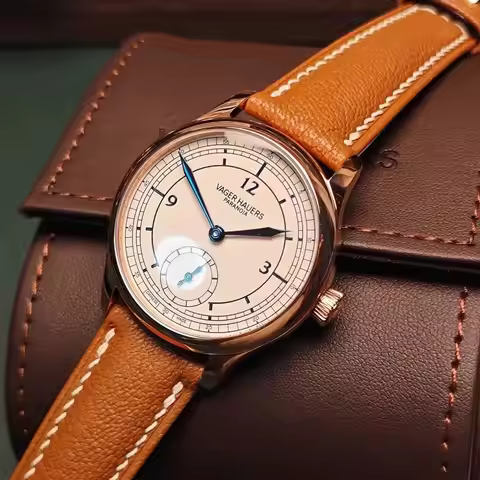 VAGER HAUERS Watch of Men Mechanical Wristwatches Sub-second Water Resistance Casual