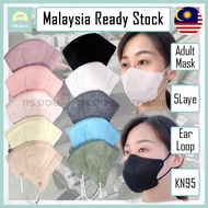 KN95 Face Mask 50PCS EarLoop 5 Layers Adult【Ready Stock Malaysia】Disposable 6D Face Mask Topeng Mulut New KN95 蝶形口罩