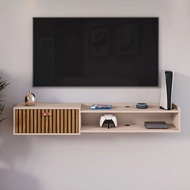 Suspended Bench Rack with Storage for Living Room, Office, Bedroom, TV Wall up to 60 inches 1.50 cm 