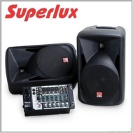 香港行貨 Superlux SP108 300W PA-SPEAKER 移動式擴音機系統 舞台音響 會議擴音機 流動擴音機 學校禮堂喇叭  band房音響 pa system mixer speaker