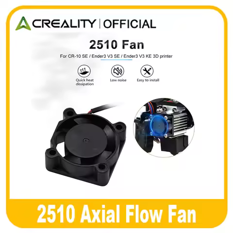 Creality 2510 Axial Fan for CR-10 SE / Ender3 V3 SE Mini 2510 Cooling Fan 24V 13000±15%_L45_1.25 for
