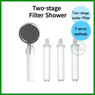 KOREA 🇰🇷 Two Stage Filter Shower Head /Rust removerl  Shower Filter / Chlorine remover Shower Filter
