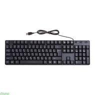 dusur Ergonomic USB Wired PC Computer Keyboard Russian Keyboard English Keyboard