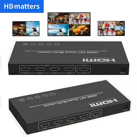 4x1 hdmi multi-viewer 4K 4 input HDMI multiviewer hdmi 4x1 quad multi-viewer screen splitter HDMI se