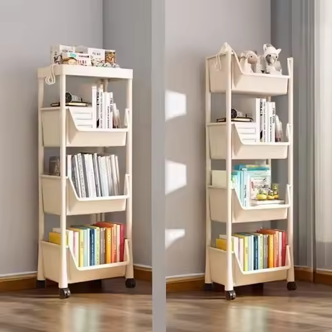 Versatile 2-5Tier Rolling Storage Cart with Wheels Perfect Bathroom Kitchen Office Ideal Groceries S