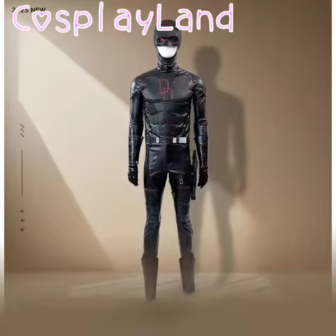 Black Jumpsuit Vest Outfit Reborn Matt Murdock Cosplay Costume Men Muscle Suit Halloween Comic Con B