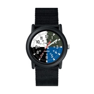 Timex TWLB67100  Camper Camo นาฬิกาข้อมือผู้ชายและผู้หญิง สายผ้า สีดำ