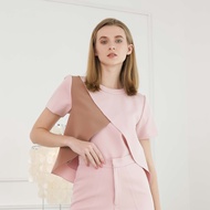 (SALE) รุ่นขายดี Ellie Top (Short Sleeve) เสื้อแขนสั้น ดีเทลเลเยอร์3ชั้น แต่งผ้าสีทูโทนเข้ากัน ดีไซน