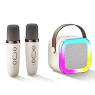 【Rumah Karaoke Happy Sing】Set Speaker Bluetooth Dual Mic Nirkabel