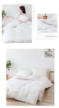日本暢銷 - 【旅行雙人4件套】一次性床單 被套 枕套 床單 一次性被套 一次性枕套 被罩 枕頭罩 枕頭套 床套 床單套 一次性被罩