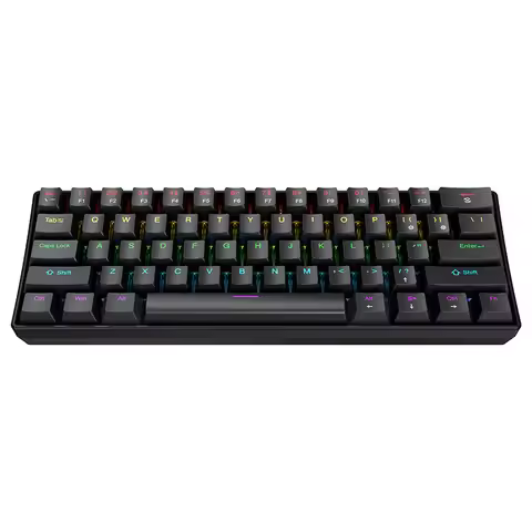 K61 60% Wired Mechanical Keyboard,61-keys,Type-C Interface,Desktop Computers, Laptops