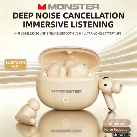 Monster HiFi Noise Reduction Earburd 36hours Long Endurance Headset Wireless Bluetooth Immersive Sou
