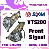 100% ORIGINAL SYM VTS200 VTS 200 FRONT SIGNAL WINKER ASSY LAMPU DEPAN KIRI KANAN ORIGINAL 33400-HTA-