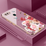 Casing OPPO A5S A7 A12 OPPO F9 PRO Phone Case butterfly Rose Soft Shell Electroplated Silicone Shock Protection Case New Style Design