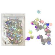 10 Grams/Pack - Sliver Middle Finger Gestures Glitter - Festival Rave Beauty Makeup Face Body Nail A