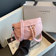 2023 Summer Dumpling Bag Sewing Thread Zipper Female Bag Nylon Cloth Messenger Bag Dumpling Bag