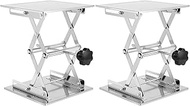 JOIKIT 2 PCS 8 x 8 Inch Lab Jack Scissor Stand, Stainless Steel Lab Lift Table, Laboratory Lift Stan
