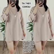 blouse kaos uniqlo wanita jumbo/blouse turtle kaos uniqlo import