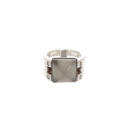 แหวนเงินแท้ 925 ประดับมูนสโตน รุ่นวินเทจ Medor #49 จาก Hermes รหัส 1549 [มือสอง] HERMES