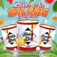 🔥HOT🔥 Sticker Air Balang Transparent Kalis Air - Aesthetic / Simple / Stylo / Tahan Lasak (ABT6)