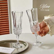 C03 < Diamond Embossed Light Luxury Champagne Glass|Goblet > Goblet, Glass Wine Glass,