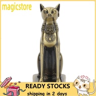 Magicstore 5.9  Metal Egyptian Cat Ancient Bastet Goddess Collectible Figurine for Furnishing Ornaments Desktop Decor