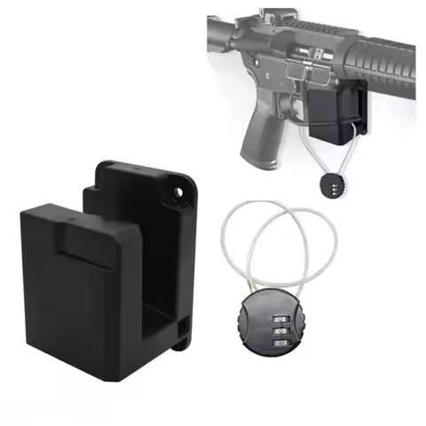 Tactical AR15 Wall Mount Gun Hanger With Combination Wire Lock AR15 Rack Rifle Display Gun Safety Wa