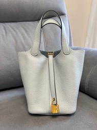 Hermes Picotin 18 聖杯藍 金扣