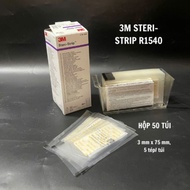 1 BOX of 50 PIECES R1541 Steri-Strip leather suture replacement patch 3M 6mm x 75mm (1/4IN x 3IN)