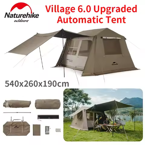 Naturehike Village 6.0 One Touch Tent Hut Automatic Tent for 4-8 People Family Camping UPF11000+ Wat