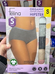 [Hoàn Tiền 15%]Set 5 quần chip bông hữu cơ Felina Organic Cotton Stretch Hipster 5-Pack