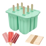 6-Piece Ice Cream Mold Easy Release Mold Silicone Popsicle Mold Ice Cream Mold Ice Cream Mold with L