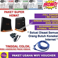 PAKET USAHA WIFI VOUCHER VOCER HOTSPOT SIAP PAKAI GSM RT RW NET