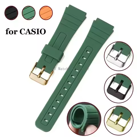 for CASIO F91W W-800H Silicone Watch Strap 18mm Soft Watchband for W800H SGW400 F91W F84 F105/108 A1