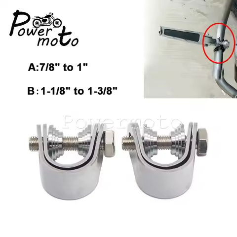 Highway Footpeg Clamp 7/8" 22mm 1" 25mm 1-1/8" 28mm 1-1/4" 32mm U-clamp Engine Guard Tube Footrest C