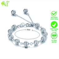 Bộ Đôi Trang Sức Titan Không Gỉ Lắc Tay Nữ và Dây Dáng Tai Mạ Vàng 18k Cao Cấp