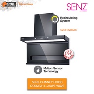 Senz Chimney Hood SZ-CH3288AC 1700M3/H L-Shape Wave Motion Sensor Technology SZCH3288AC SZ-CH9166DC 