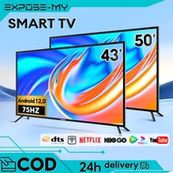 Smart TV 43 Inch 4k tv 50 Inch Android Dolby Audio Murah Dual Band WIFI 5-year Warranty Expose