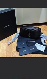 Saint Laurent (YSL) Lou Lou / Lou Camera Mini Bag 相機包 (黑色粒面皮革 x 金扣)