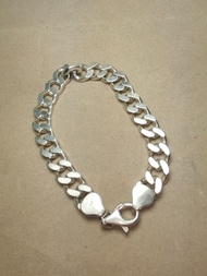 Vintage英國純銀古巴鏈男士手鏈