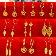 Earrings female 916 gold earrings 916 gold earrings earrings earrings earrings European 916 gold earrings long in stock