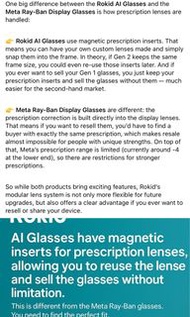 提醒：Rayban meta display, Rokid AI glasses