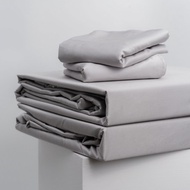 KAPAS LIVING | Fitted Bedsheet Set with Duvet Cover | 100% ELS Cotton | ALL SIZE | Single / Queen / 